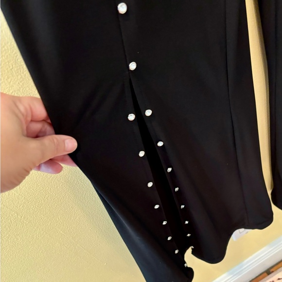 Black Rhinestone Jumpsuit - Picture 3 of 6